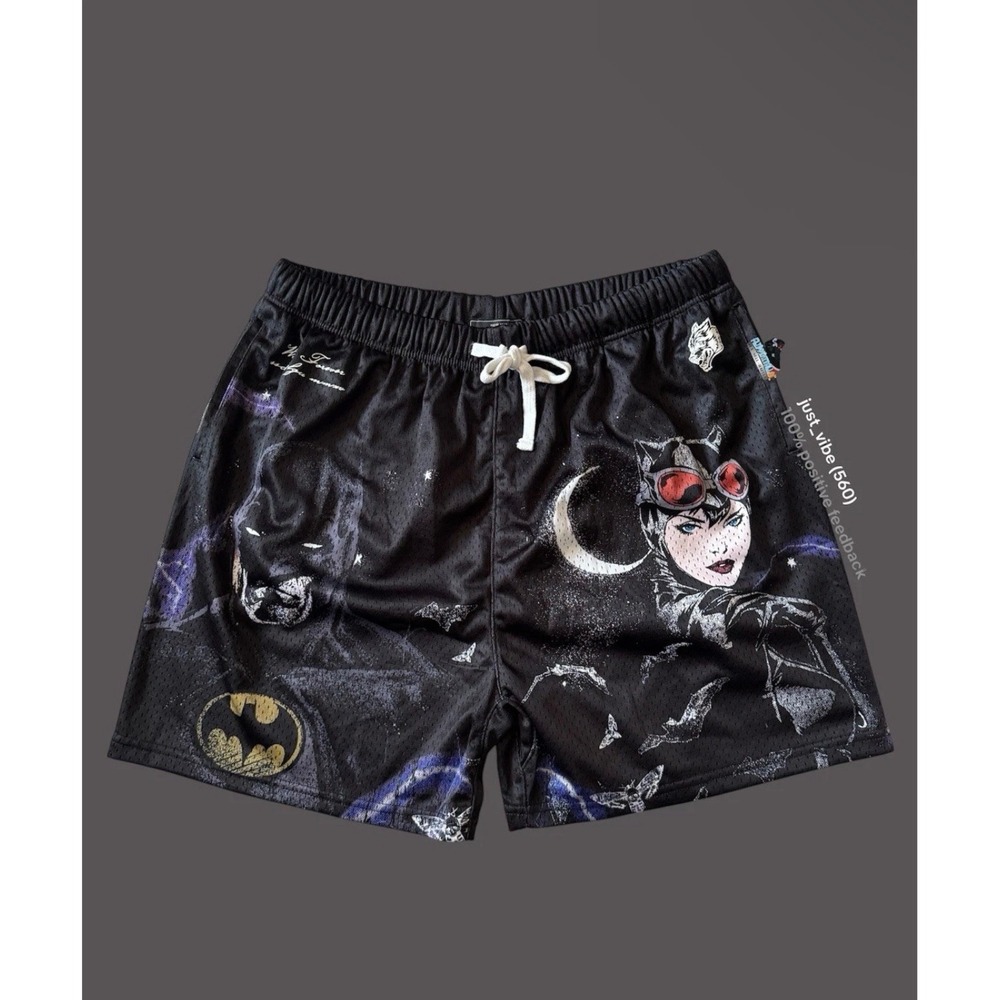 Darc Sport x Batman Bat And The Catwoman Mesh Shorts Men's L  New